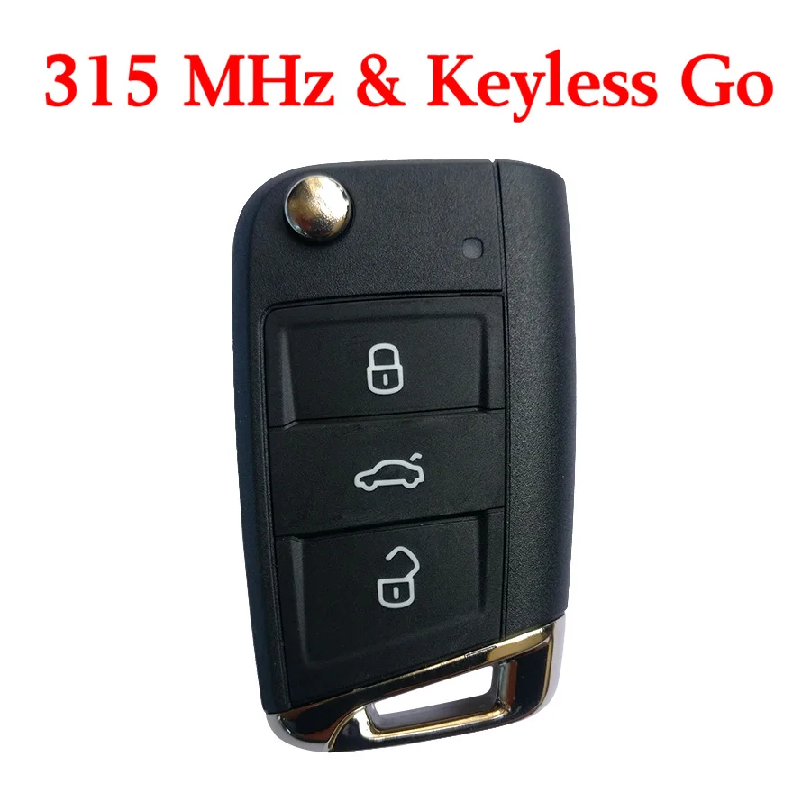 Оригинальный 315 МГц флип ключ приближения для V W MQB Golf 7 5G0 959 752AE с без ключа Go|Ключ