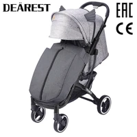 new 2021 dearest 818 plus baby stroller foldable with wind shield foot cover four wheels foldable free shipping in russia