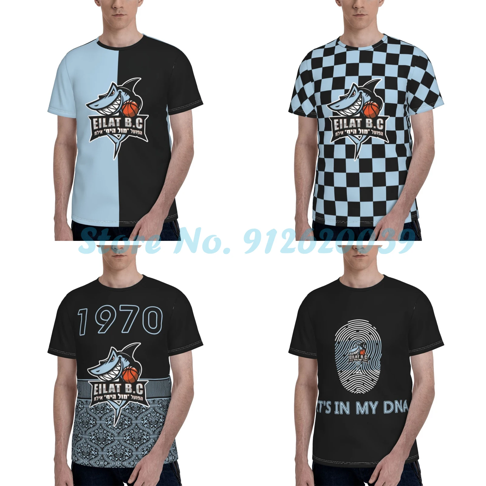 

Israel Hapoel Eilat Bc Crewneck Mens T-Shirt Short Sleeve Tee Shirt Top