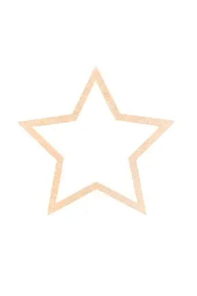 

3x Paintable wooden do-it-yourself star ornament 24x23 cm dimensions 4 mm thick MDF