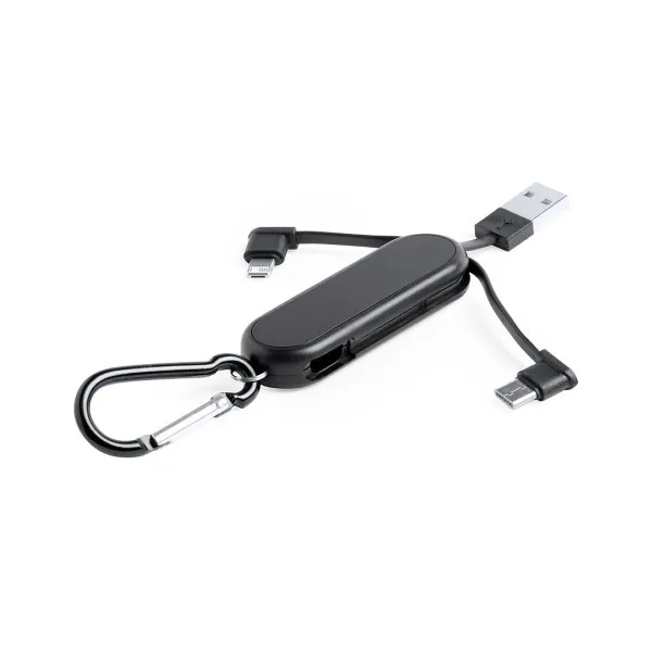 USB кабель для USB-C и Lightning Black 146303 |