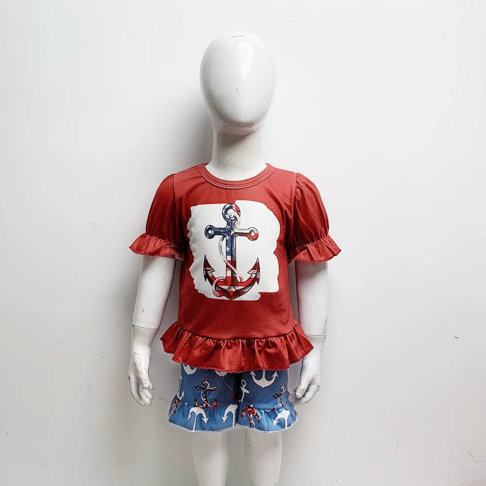 Детский хлопковый комплект одежды из 2 предметов на лето новый стиль Футболка с