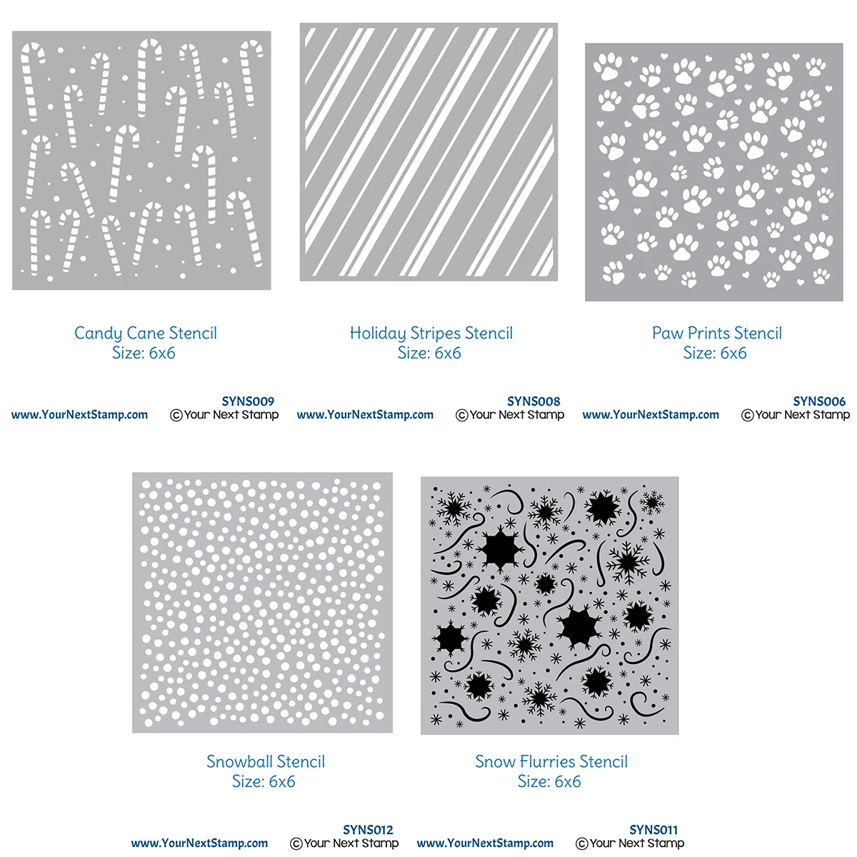 

5Pcs/Set Candy Cane Background Plastic Stencil Template Paper Card Handmade Scrapbook Decoration Photo Album Craft Stencil