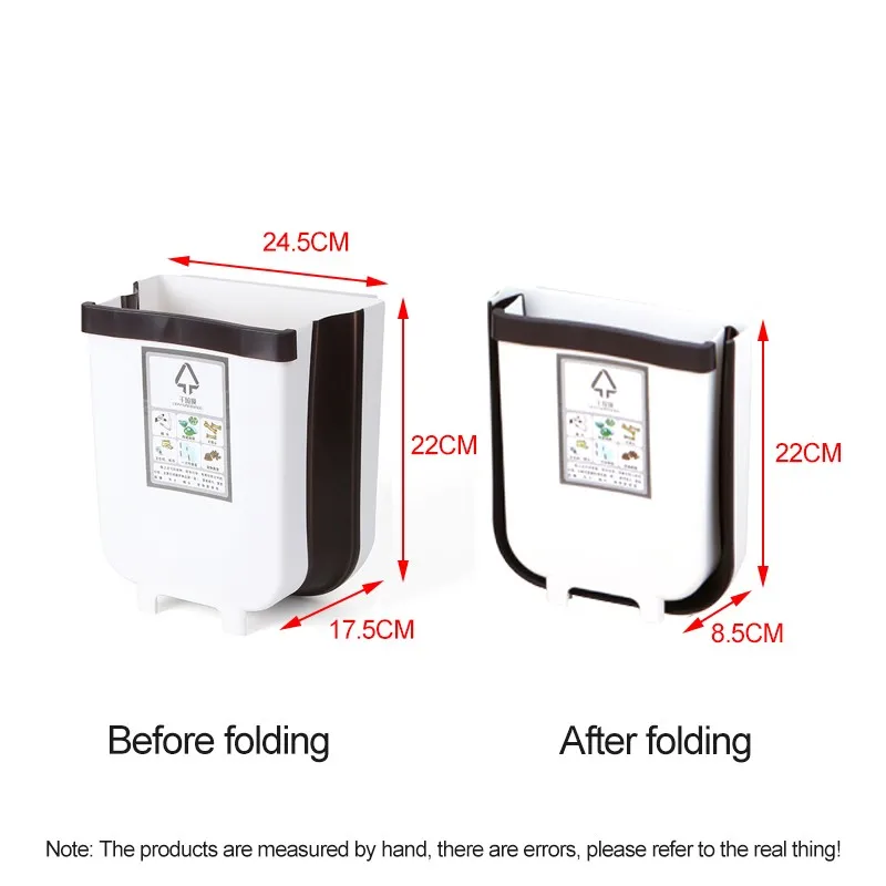 Кухонное подвесное складное мусорное ведро дверь шкафа настенное труба ванная