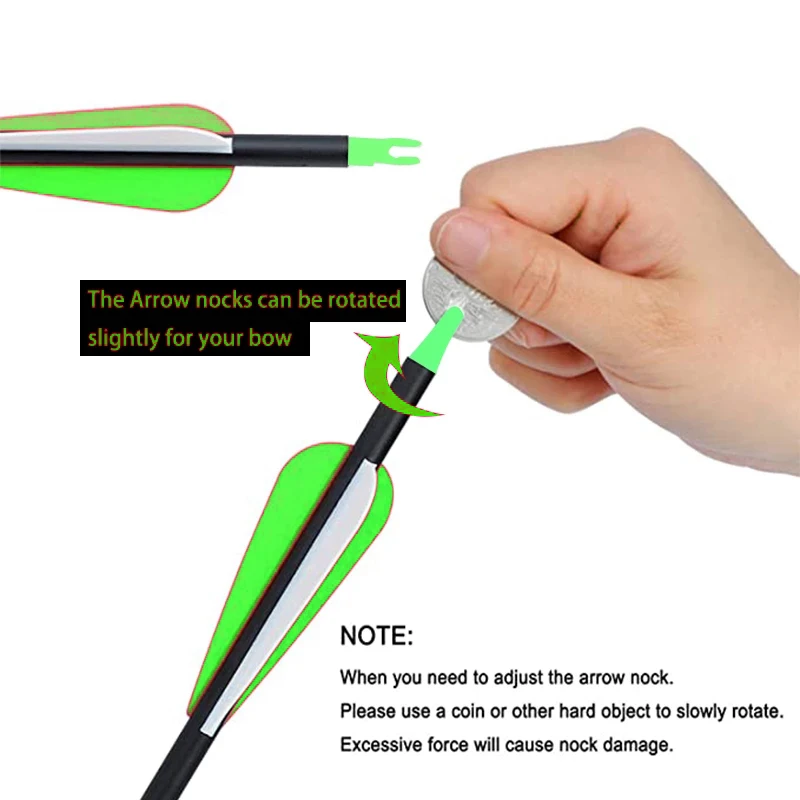 6/12pcs Hunting Compound & Recurve Bow Archery 30 inch Spine500 Carbon Arrow Bolts with Replaceable Arrowhead | Спорт и