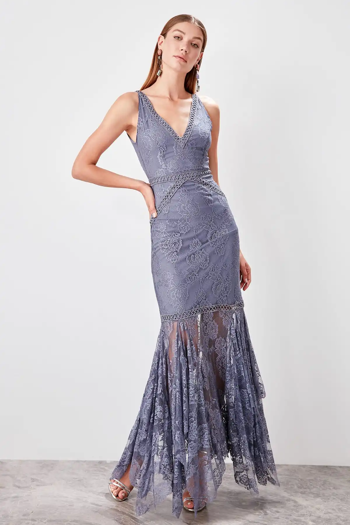 Trendyol кружевное вечернее платье TPRSS19FZ0502|Вечерние платья| |