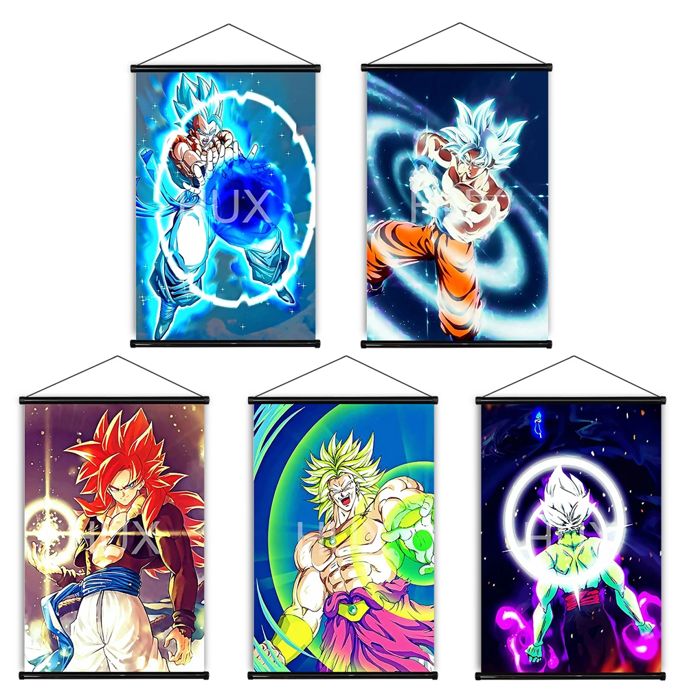 

Dragon Ball Z Goku Japane Classic Anime Scroll Pictures Prints Wall Art Modern Mural Quality Canvas Painting Decoration Chambre