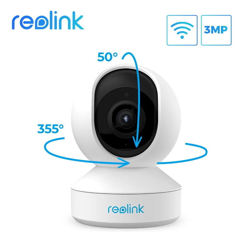 Gravação de Detecção de Movimento Cam para Babá do Bebê Reolink Interior Câmera Wifi 3mp Super hd Pan & Tilt 2-way Áudio 24 – 7 Casa Inteligente e1 ip
