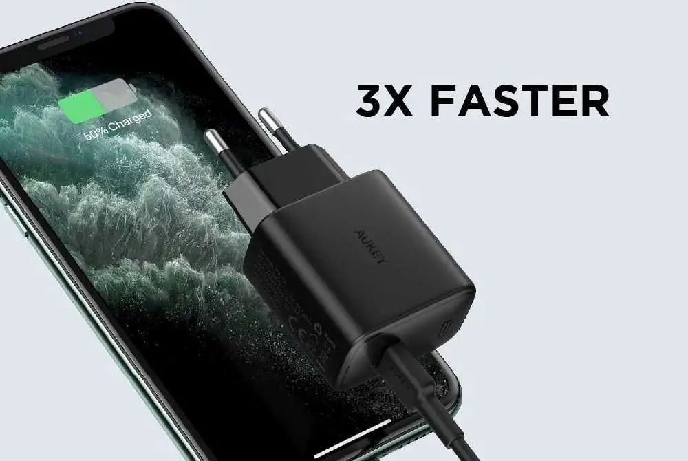 Сетевое зарядное устройство Aukey Swift PD 20W USB-C PA-F1S (Black) | Мобильные телефоны и