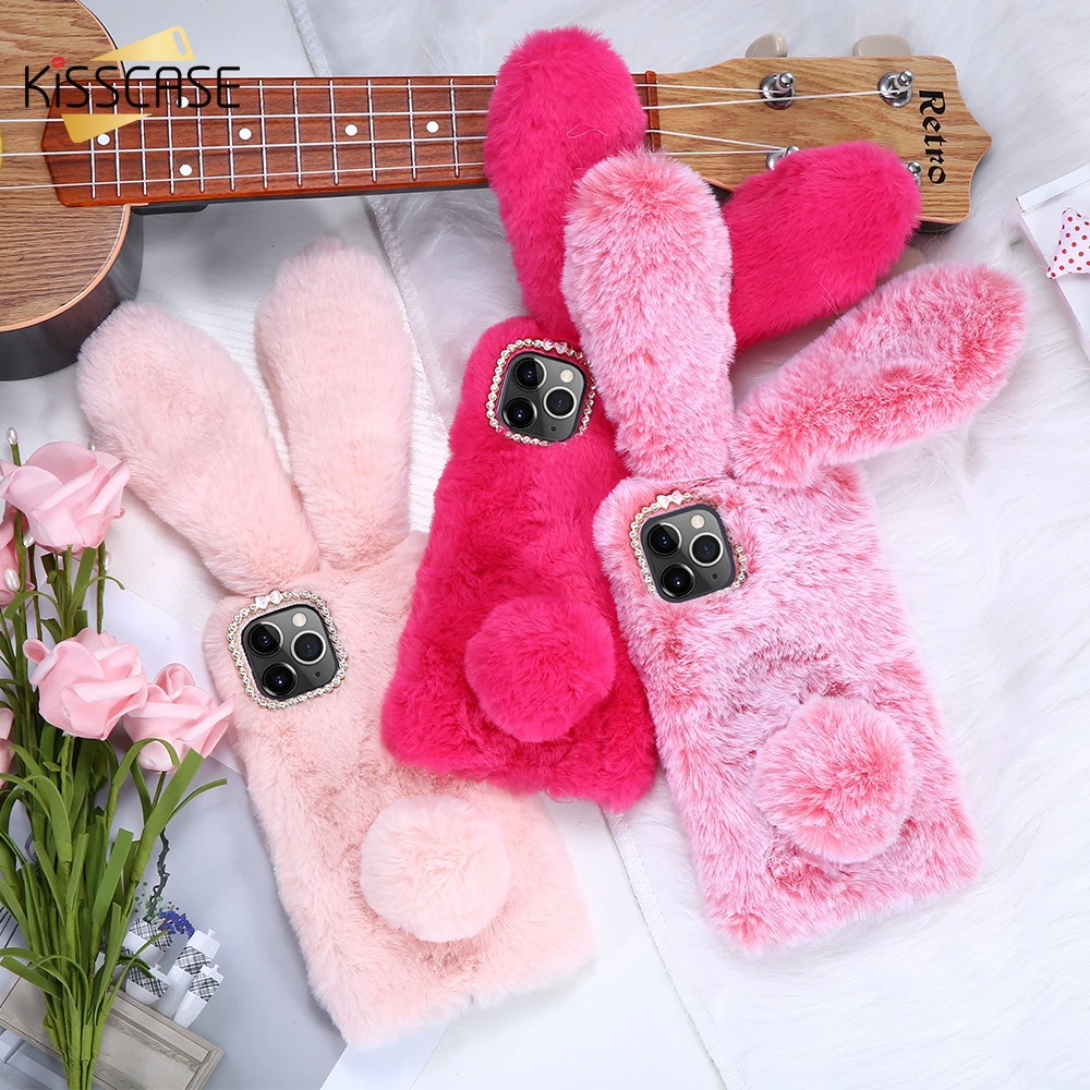 Чехол KISS пушистый кролик шляпа чехол для телефона для Iphone 11 чехол s 11pro X 10 XS чехол для MAX XR для Iphone 8 funda 6 XS 6s чехол на айфон 7
