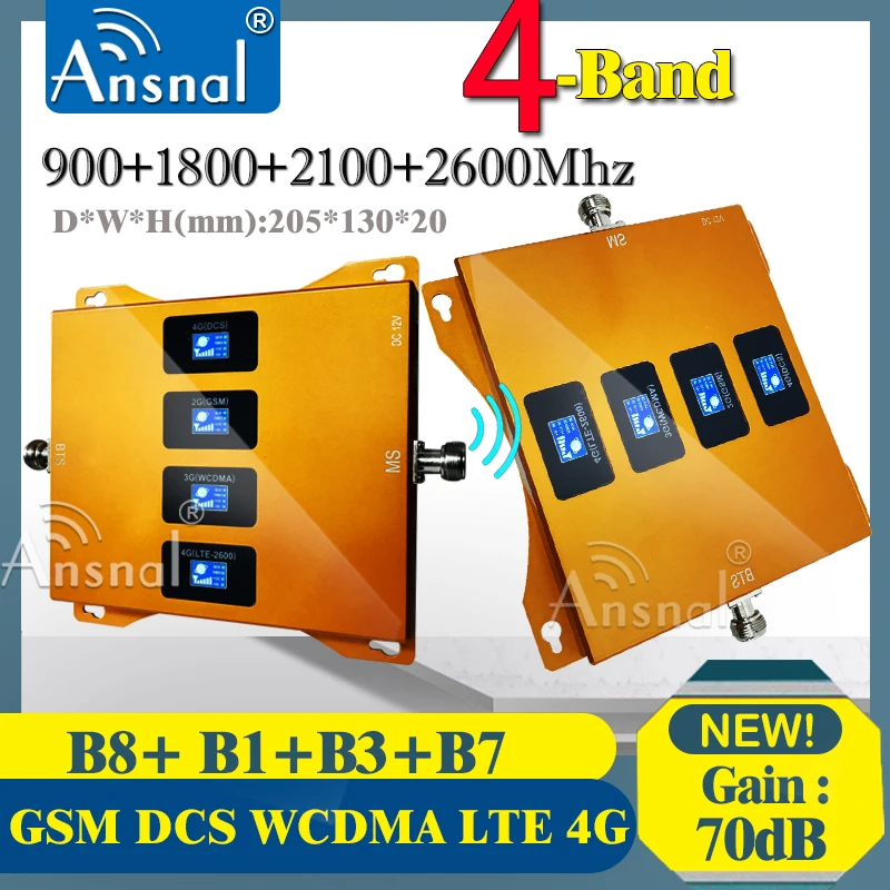 Многодиапазонный усилитель сотовой связи 4G B20 800 900 1800 2100 2600 МГц для мобильного