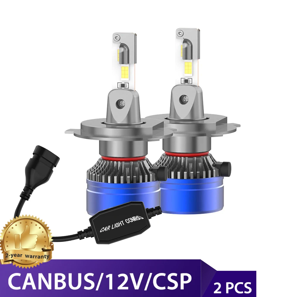 

H4 9003 HB2 LED headlight bulbs CANBUS 12V 20000LM diode lamps LED H7 for cars high beam dipped beam auto grade chips Turbo Lamp