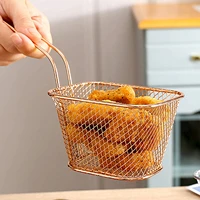 french fries basket mini basket filter stainless steel strainer drain rack kitchen cooking filter tool