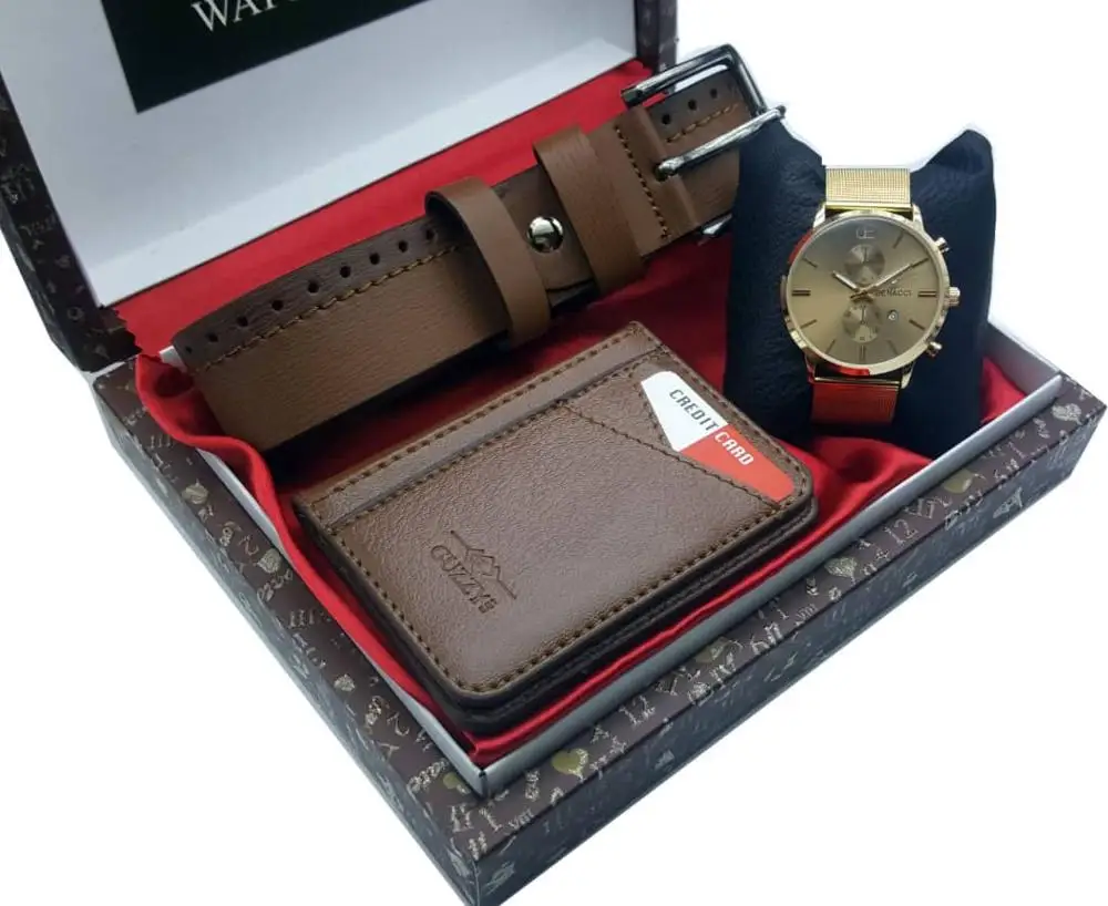 Набор из DENACCI ремней для часов и кошелька | Наручные часы