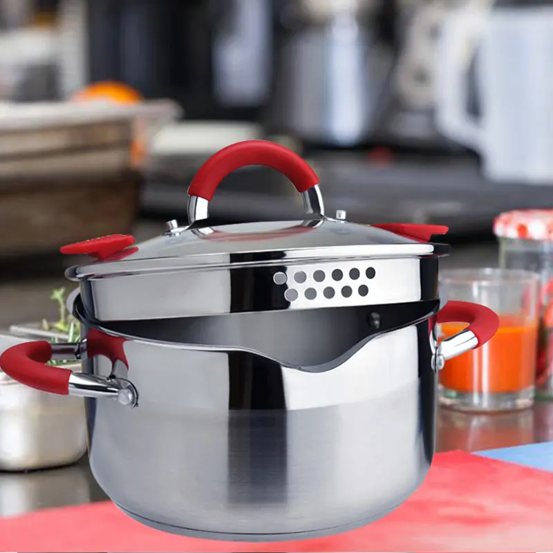 Кастрюля для супа Shabu мини-кастрюля 20 см на 1 человека с защитой от грязи губ