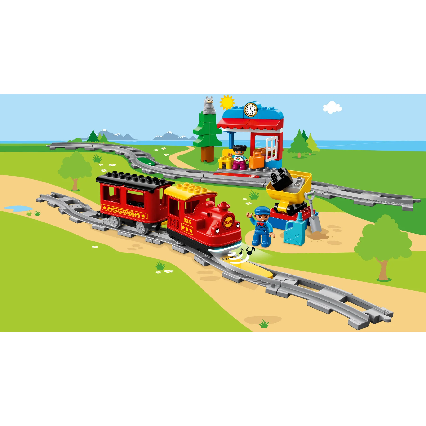 Конструктор LEGO DUPLO Town 10874 Поезд на паровой тяге | Игрушки и хобби