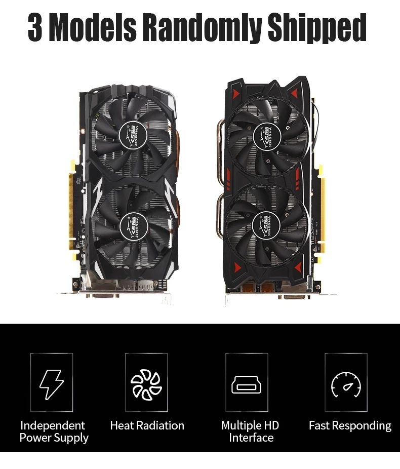 Новая видеокарта для майнинга RX 580 8 Гб бит 2048SP GDDR5 графические карты AMD Radeon серии VGA