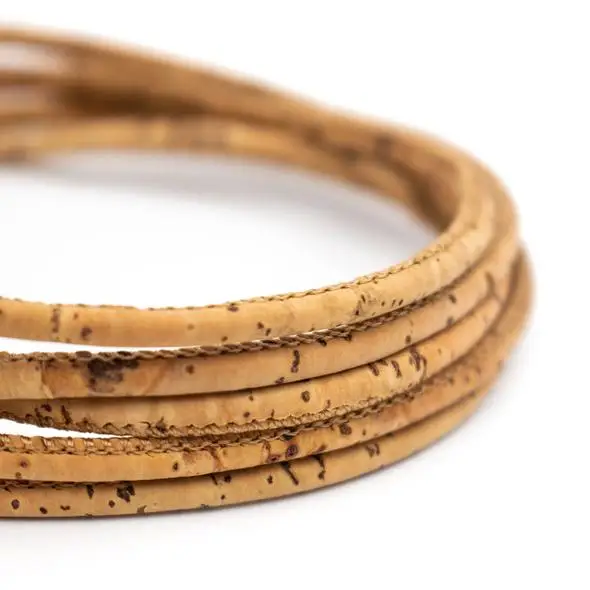 Круглая пробка 10 метров натуральный 3 мм Шнур пробковый шнур COR 169 10|cork cord|jewelry