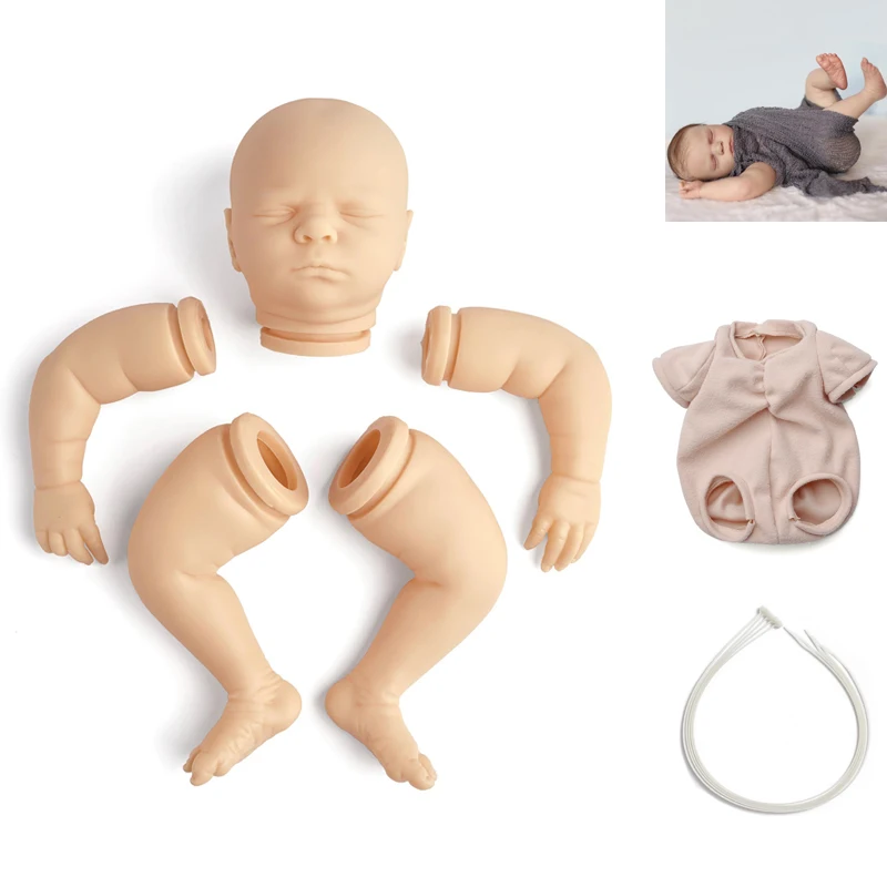 

RSG Reborn Baby Doll 20 дюймов реалистичные Новорожденные Bebe Reborn Emma виниловые неокрашенные незавершенные кукольные части DIY пустой кукольный комплек...