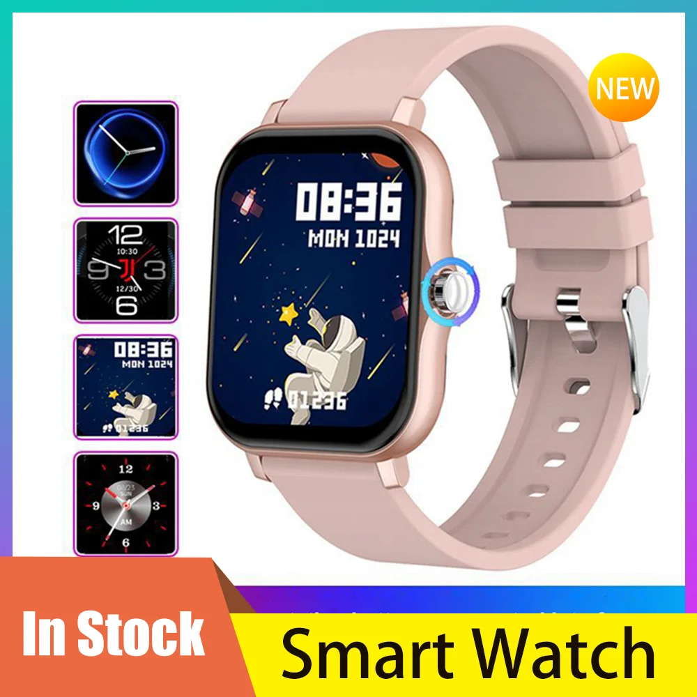 Fashion Women Men Smart Watch Full Touch Music Control Wristwatch Sports Fitness Tracker smartwatch Heart Rate For Android ios