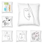 Абстрактный минималистичный чехол для диванной подушки с изображением Пабло Пикассо, геометрический чехол на половину лица с одной линией, в скандинавском стиле, чехол для подушки, украшение для дома