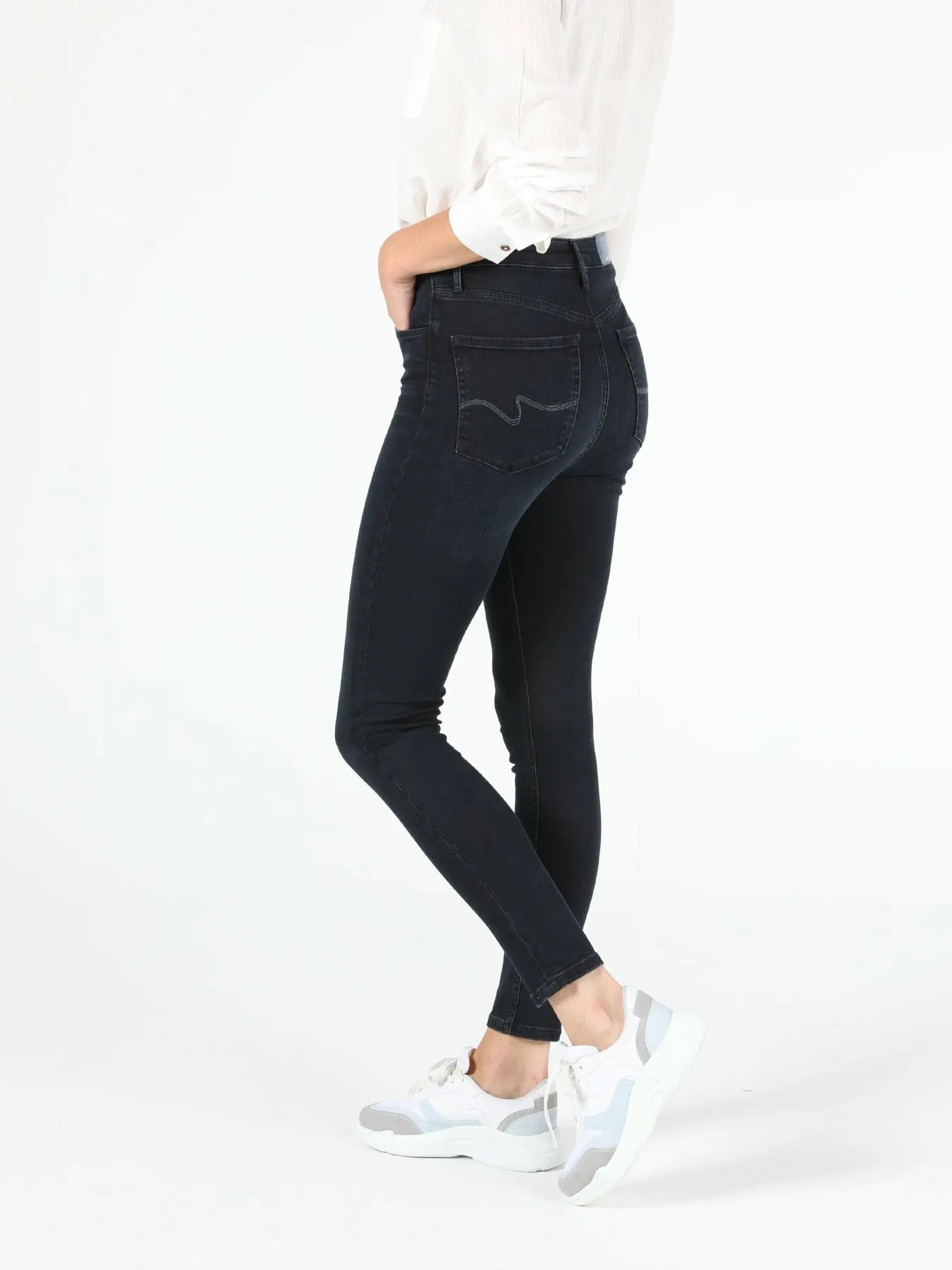 Dark Blue Woman Pants CL1052001