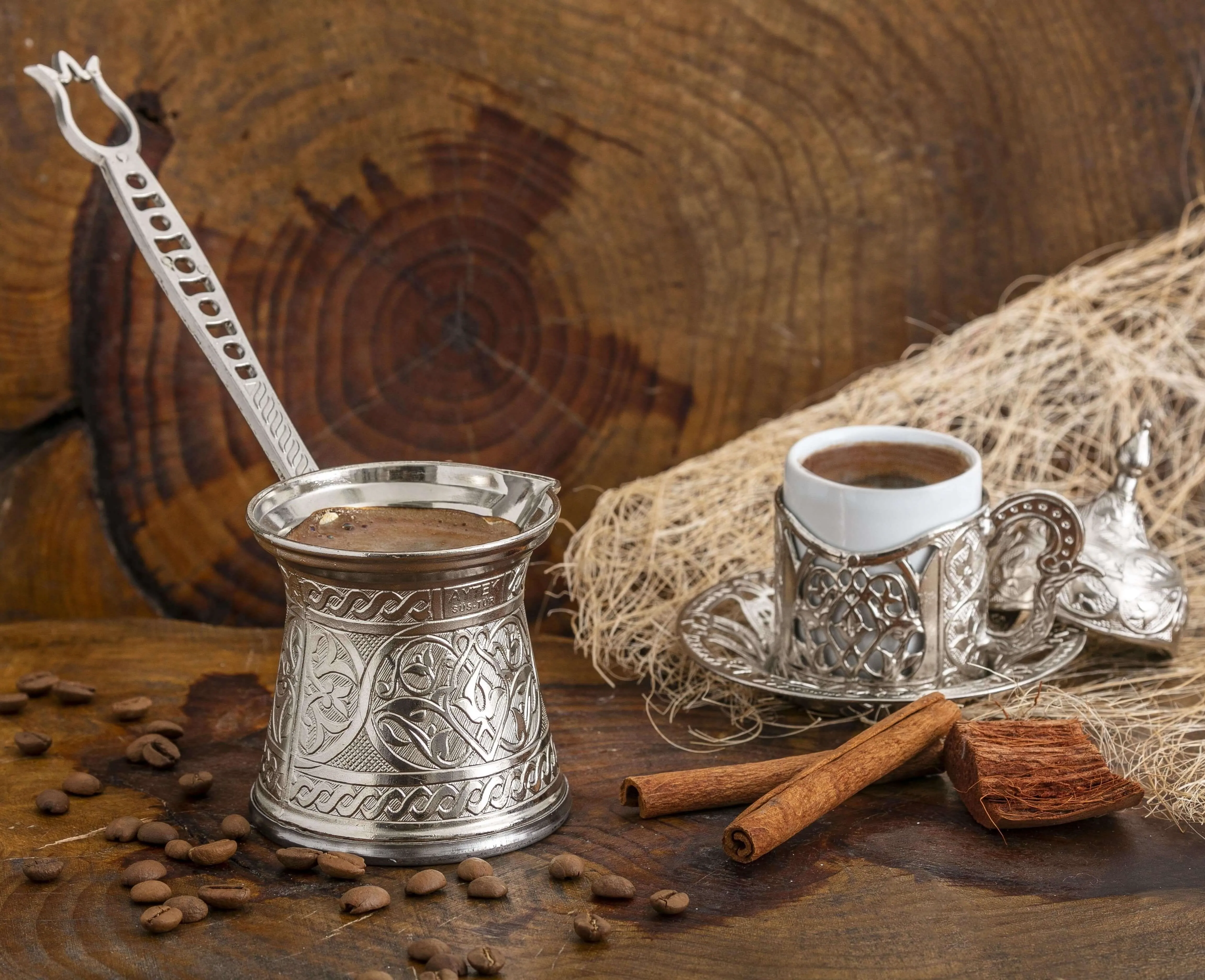 Турецкий кофейник Кофеварка для 4 человек 200 мл турка кофе Copper Cezve ручная работа