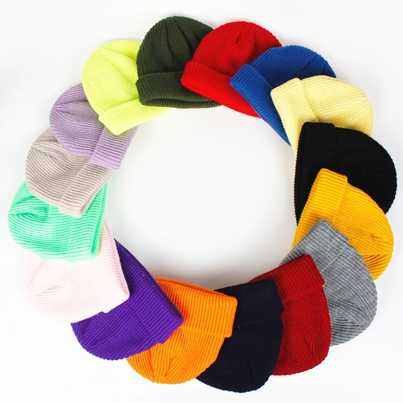 Новинка 2019 модная однотонная шерстяная Осенняя шапка зимние мужские и женские