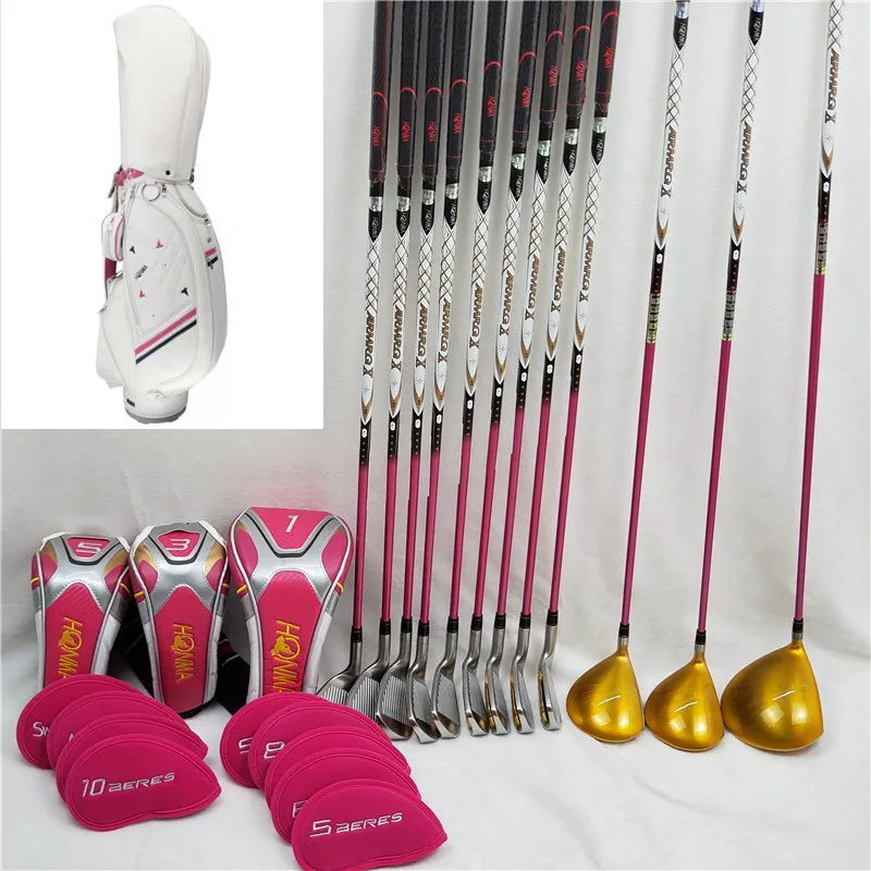 Women's Golf Club Set HONMA BERES Series Complete S-06 4 Star Carbon Iron Set Golf Club Golf Putters
