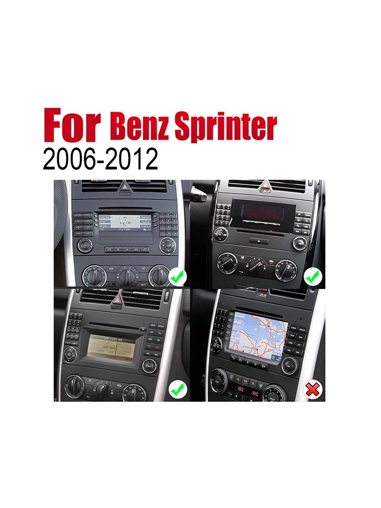 Авторадио 2 Din Автомобильный dvd-плеер на основе Android для Mercedes Benz Sprinter 2006 ~ 2012 NTG GPS