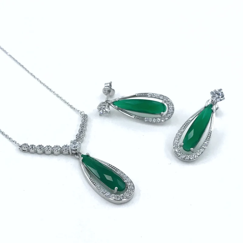 Железная Ткань съемка 925 Gümüş Set Takım | Украшения и аксессуары