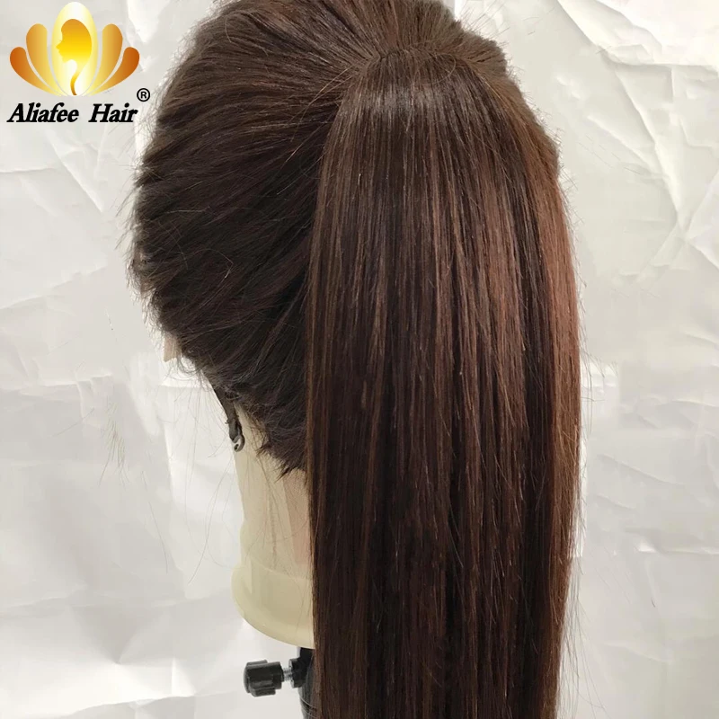 #2 Цветной 13x4 Синтетические волосы на кружеве парики из натуральных волос