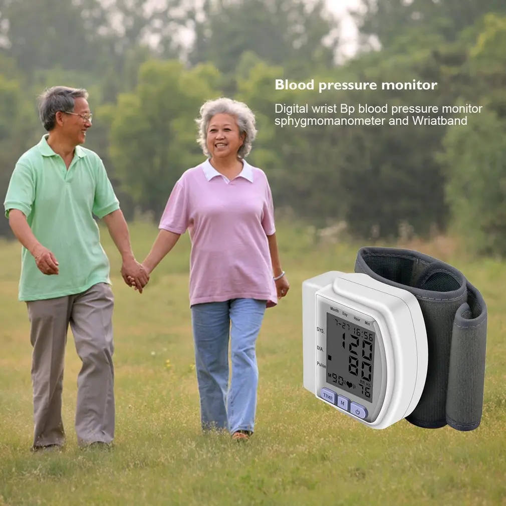 Цифровой тонометр на запястье прибор для измерения артериального давления