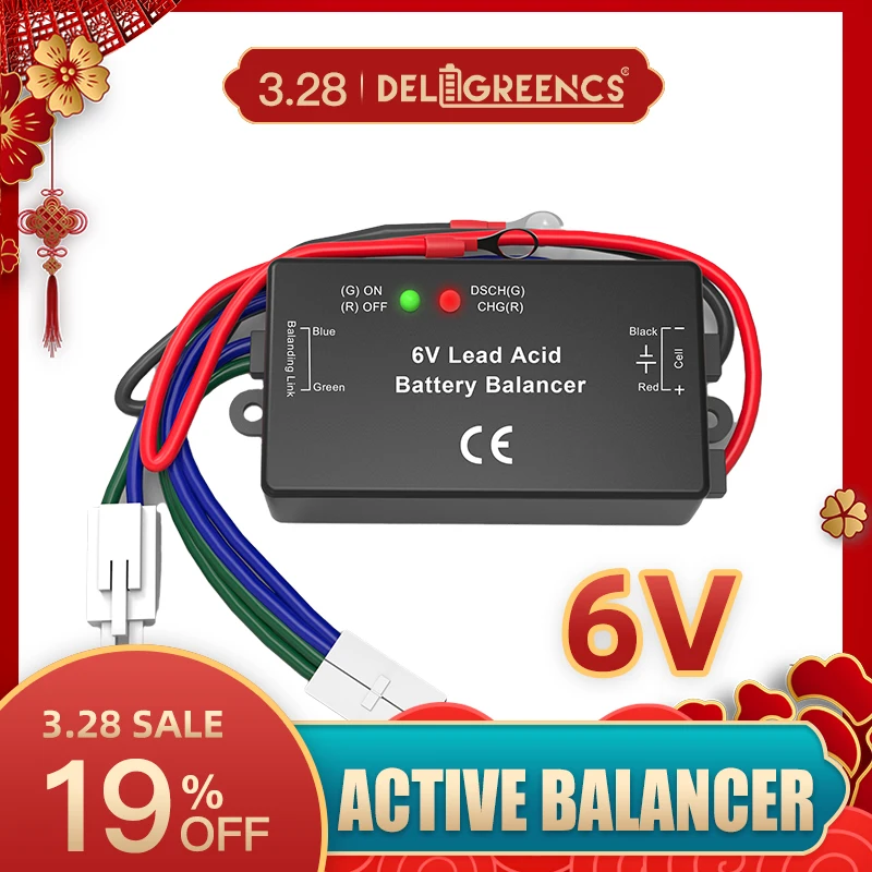 

QNBBM 6V Lead Acid Battery Equalizer Balancer Prevent Corrosion and Sulfuration For N*6V Lead Acid Battery Bank System