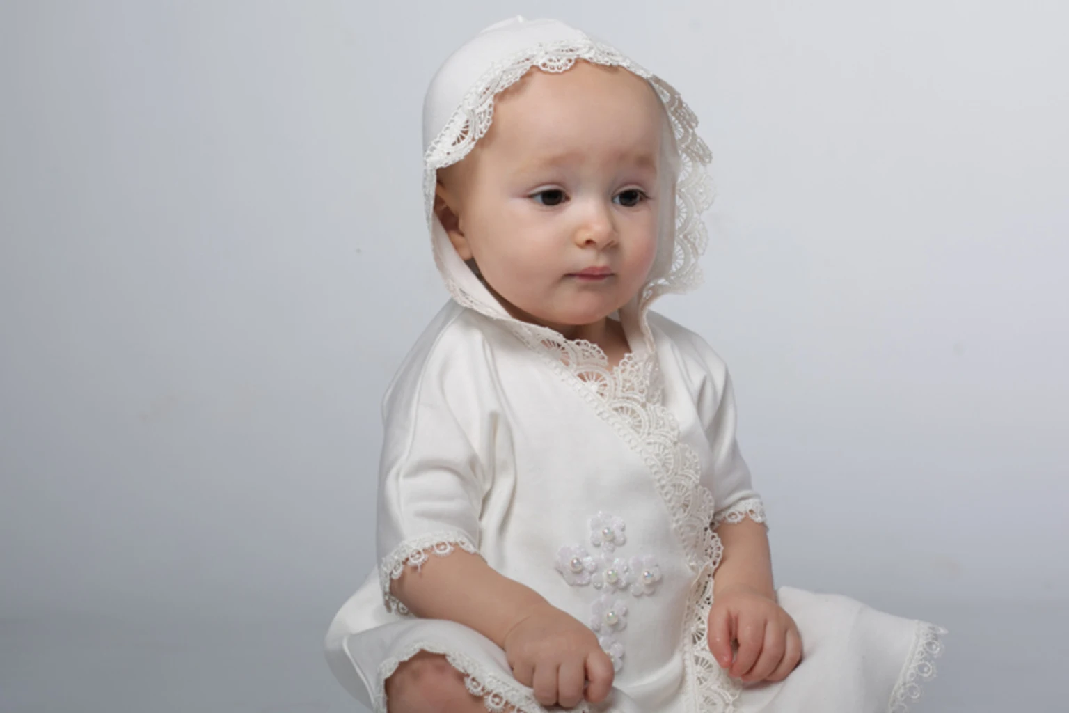 Детское крестильное платье &quotажурное&quot для девочки soon-mom | Детская одежда и