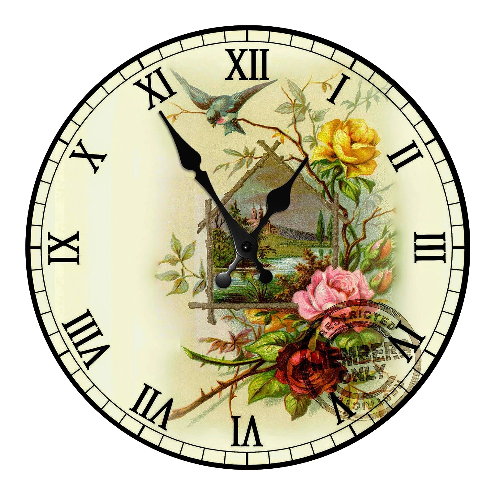 

Classic Retro Style Wooden Wall Clock Traditional Quartz Silent Clock Farmhouse Style Home Decoration For Living Room Study