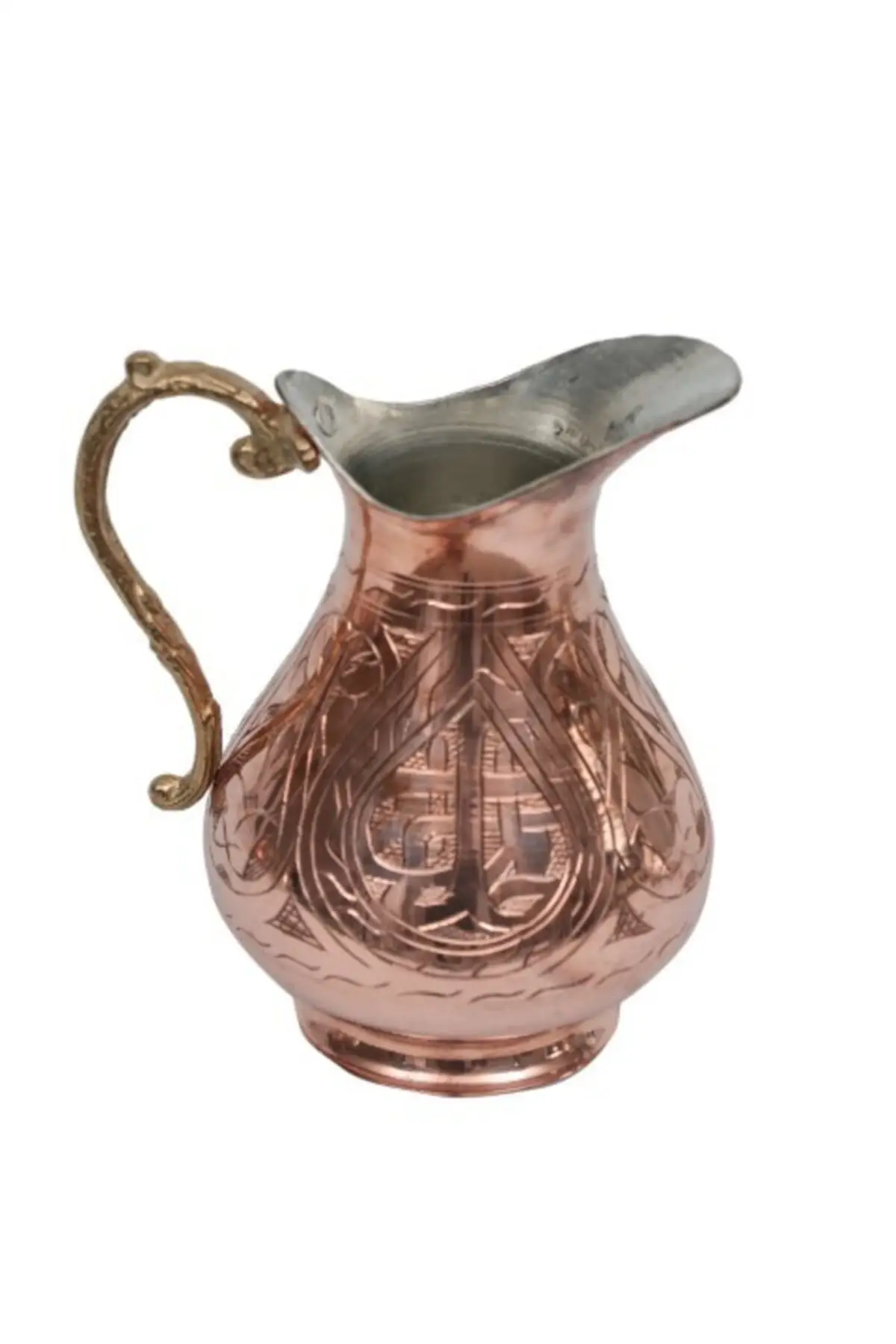 

Pistachio Chisel Engraved Bright Copper Jug