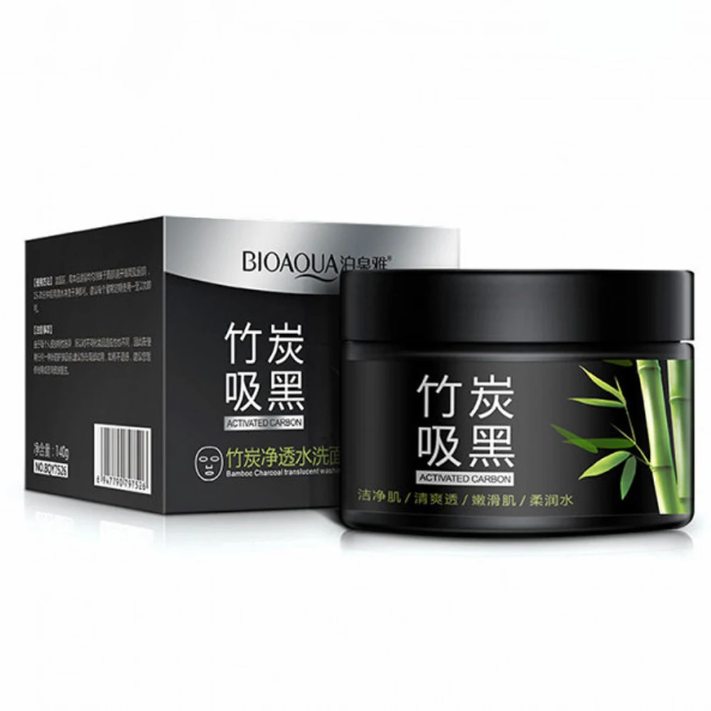 Маска пленка для лица с бамбуковым углем BIOAQUA Bamboo Charcoal Translucent Washing Mask (140g) | Красота