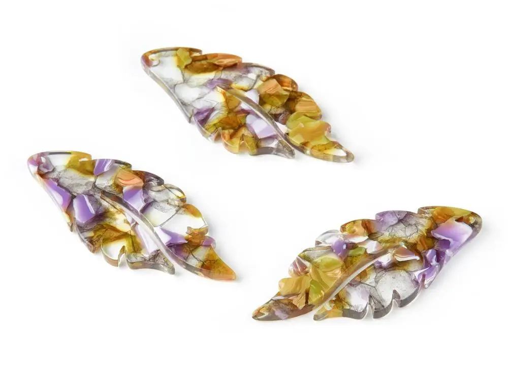 Ацетатные подвески в виде листьев серьги и фурнитура для сережек ювелирные