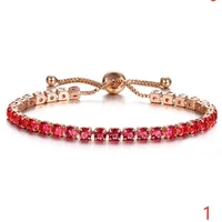 geometrical cubic zirconia tennis chain bracelet for women shiny rhinestone bracelets bangles girl party wedding jewelry gift