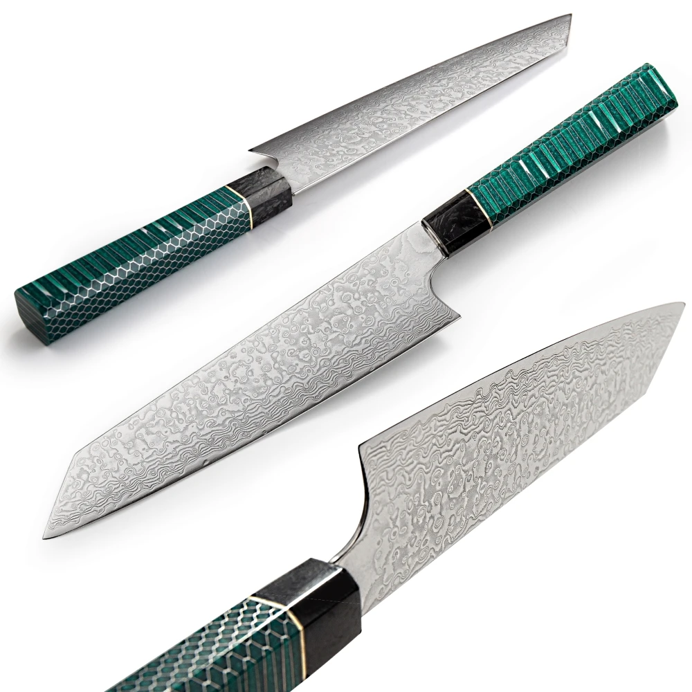 

Chef's Knife 67 Layers Japanese Damascus Steel Damascus Chef Knife 8.2 Inch Damascus Kitchen Knife Aluminum Comb Handle Cooking