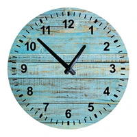 retro vintage style wooden round small wall clock 13 5 inch quiet quartz wall decorative simple wall decor for living roomhome