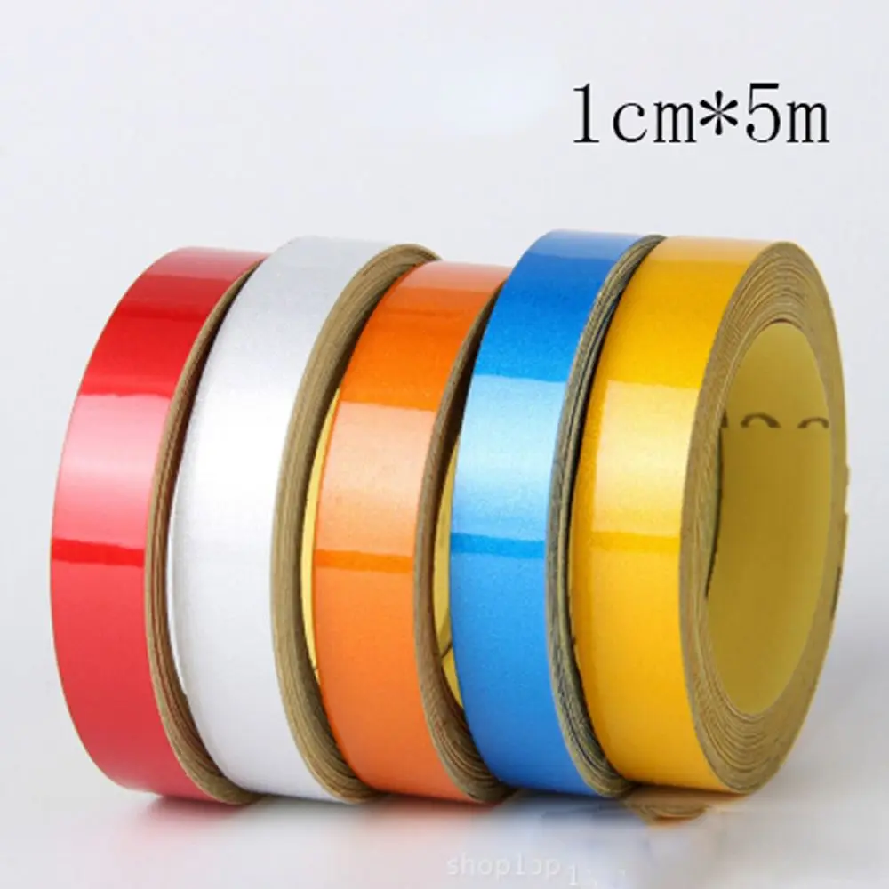 

1cm*5m Car Reflective Strip Road Warning Safety Self-adhesive Tape Sheeting Styling Reflect Decal Stickers