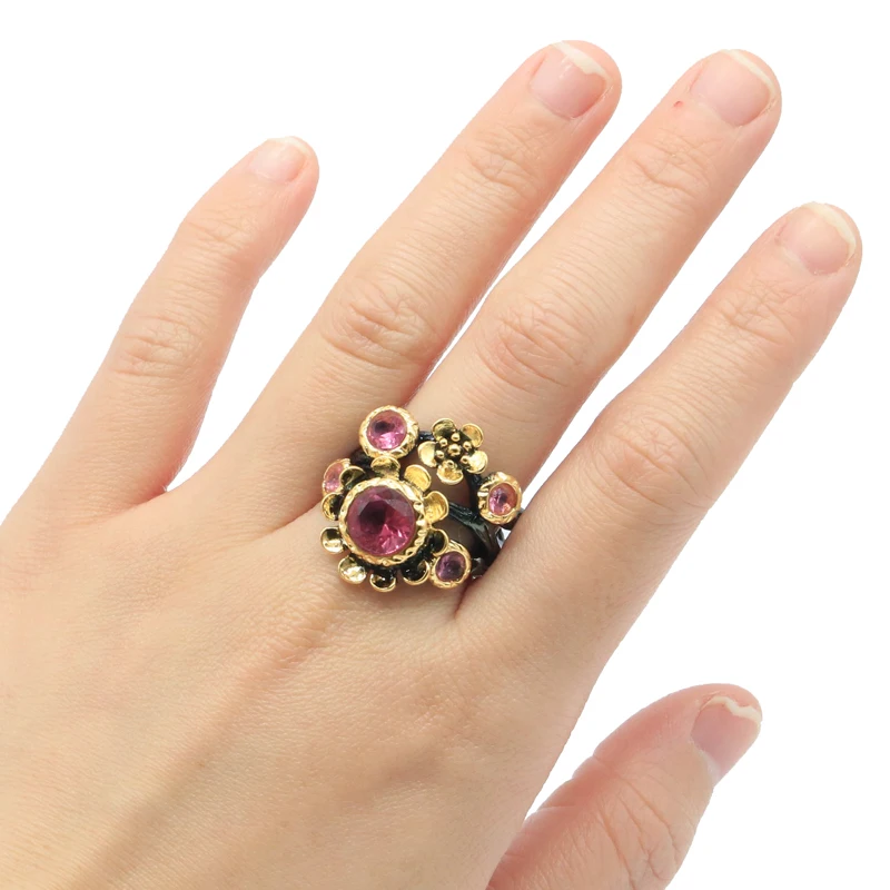 Женские серебряные кольца Неоготические с уникальным богемным дизайном цвет