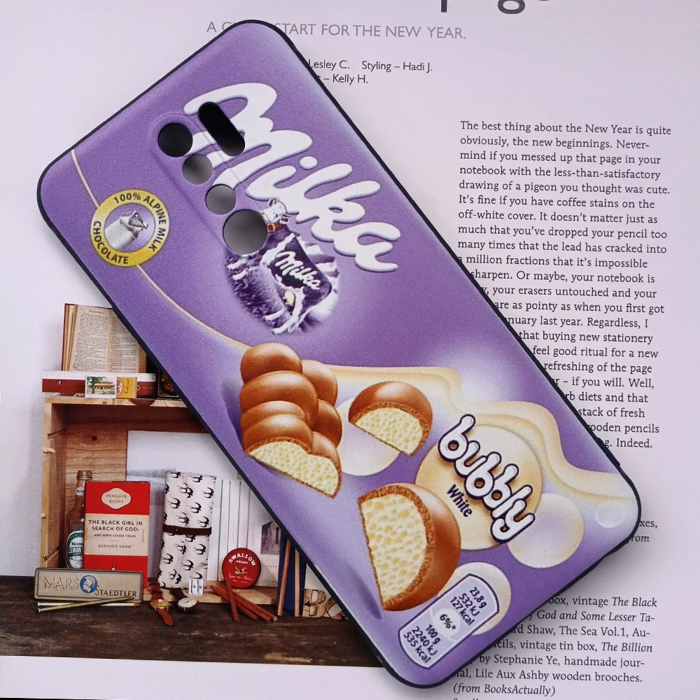 popolar chocolate milka box black silicone mobile phone cover for redmi note 6 8 9 pro max 9s 8t 7 5a 5 4 4x case free global shipping