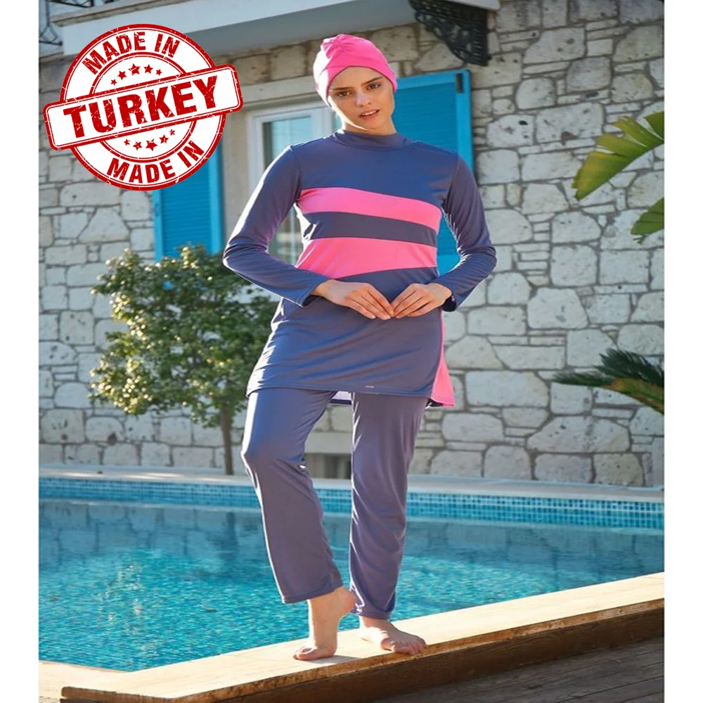 

Женский закрытый купальник для плавания, одежда для плавания в исламском стиле с длинным рукавом, лето 2021