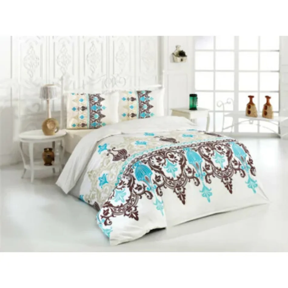 

TURKEY TEXTILE ONE SIZE DUVET COVER SET %100 COTTON HOME DECORATION BEDROOM TEXTILE MOTIF SERIES