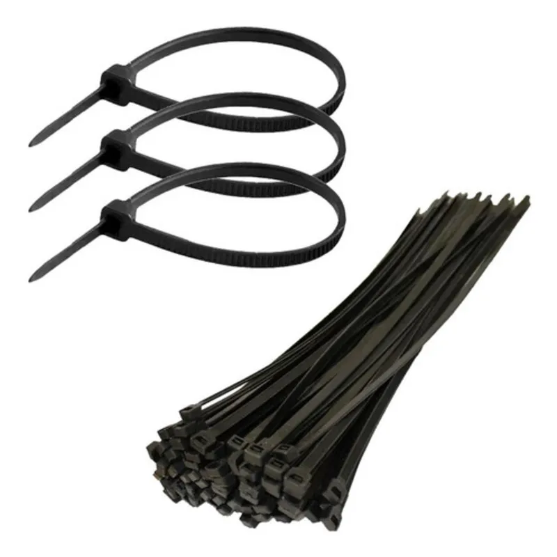 

3.6X150 Mm Nylon Cat Embracer Pack With 100 Units Black Color