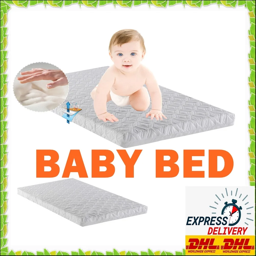 Baby Cot Crib Bed Bidirectional and Liquid Proof Wooden Baby cot bed mattress Made in TURKEY