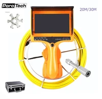 20m30m free dhl shipping handheld sewer camera with distance counter dvr portable endoscope inspection camera 7inch 1000tvl